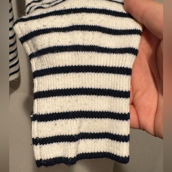 French Connection Striped Cowl Neck Sweater Size Small - Picture 4 of 5